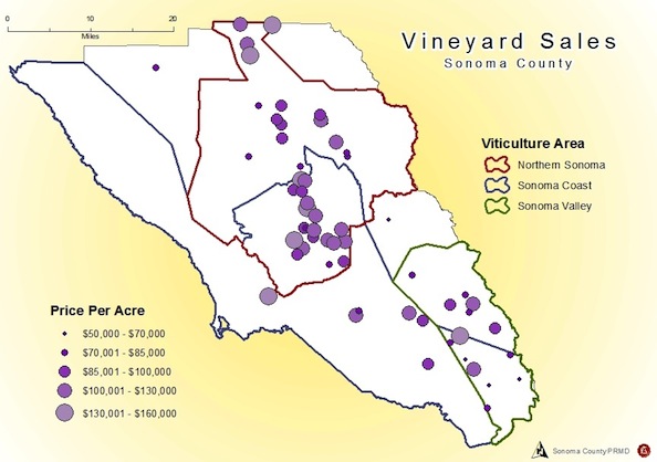 Sonoma County Vineyard Sales
